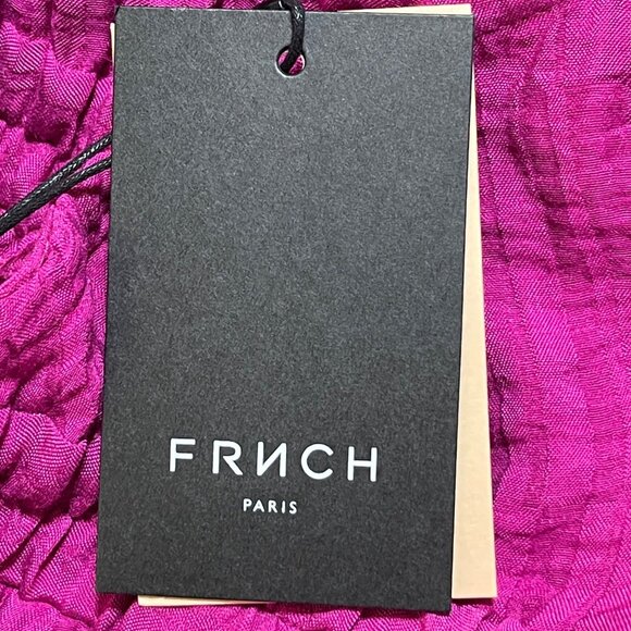 New Frnch Paris Alisier Halter Maxi Dress Fuchsia S Small Pink - Picture 5 of 9